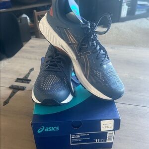 Asics Gel-Kayano 26 Navy and Teal Sneakers